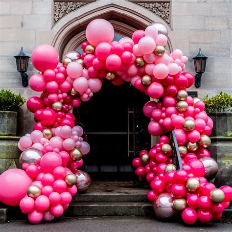 pink balloon arch